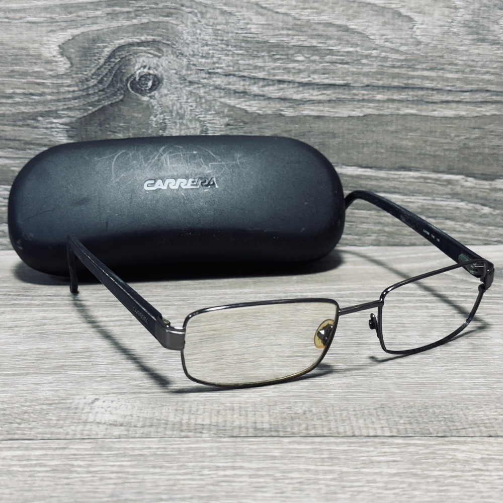 Carrera By Safilo CA7586 Eyeglasses 56-18-145 Rectangular Gray Frames Only &Case